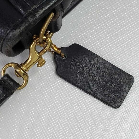 Coach Vintage 9755 Leather Penny Pocket Purse Crossbody Bag Black USA - Picture 8 of 16